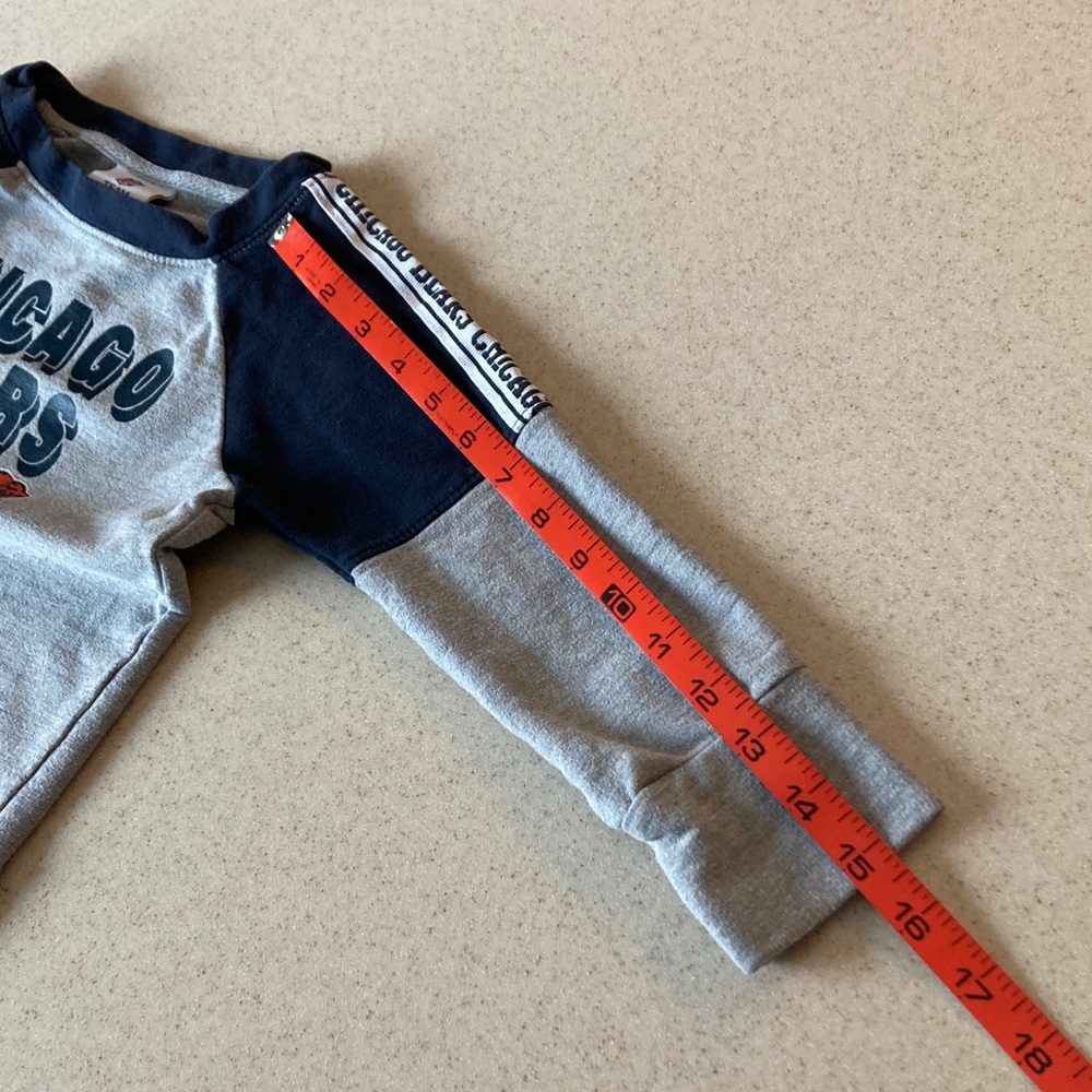 NFL Kids Gray and Navy Chicago Bears Sweatshirt Size XS 4/5 - Picture 8 of 8